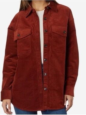 Madewell Rust Corduroy Shacket Jacket
